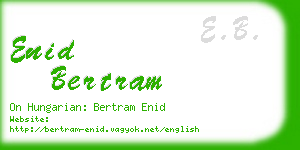 enid bertram business card